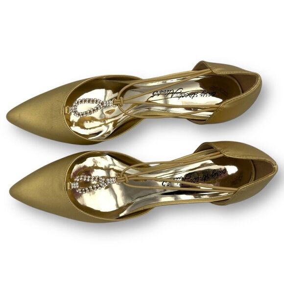 Easy Street Womens Alive 5 Satin Low Heel Pumps Gold Size 10M - Picture 3 of 11
